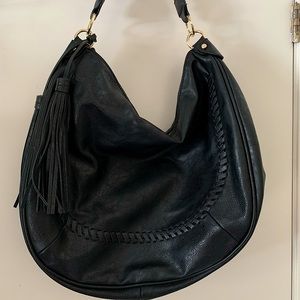 Black shoulder Purse with Gold accents